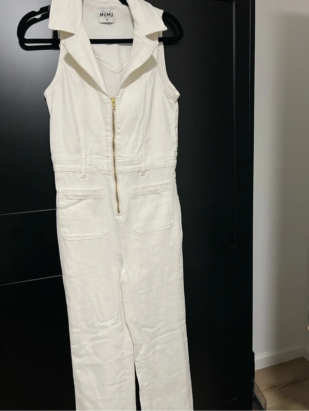 Show Me Your MuMu White Sleeveless Zip-Front Jumpsuit - Picture 3 of 3